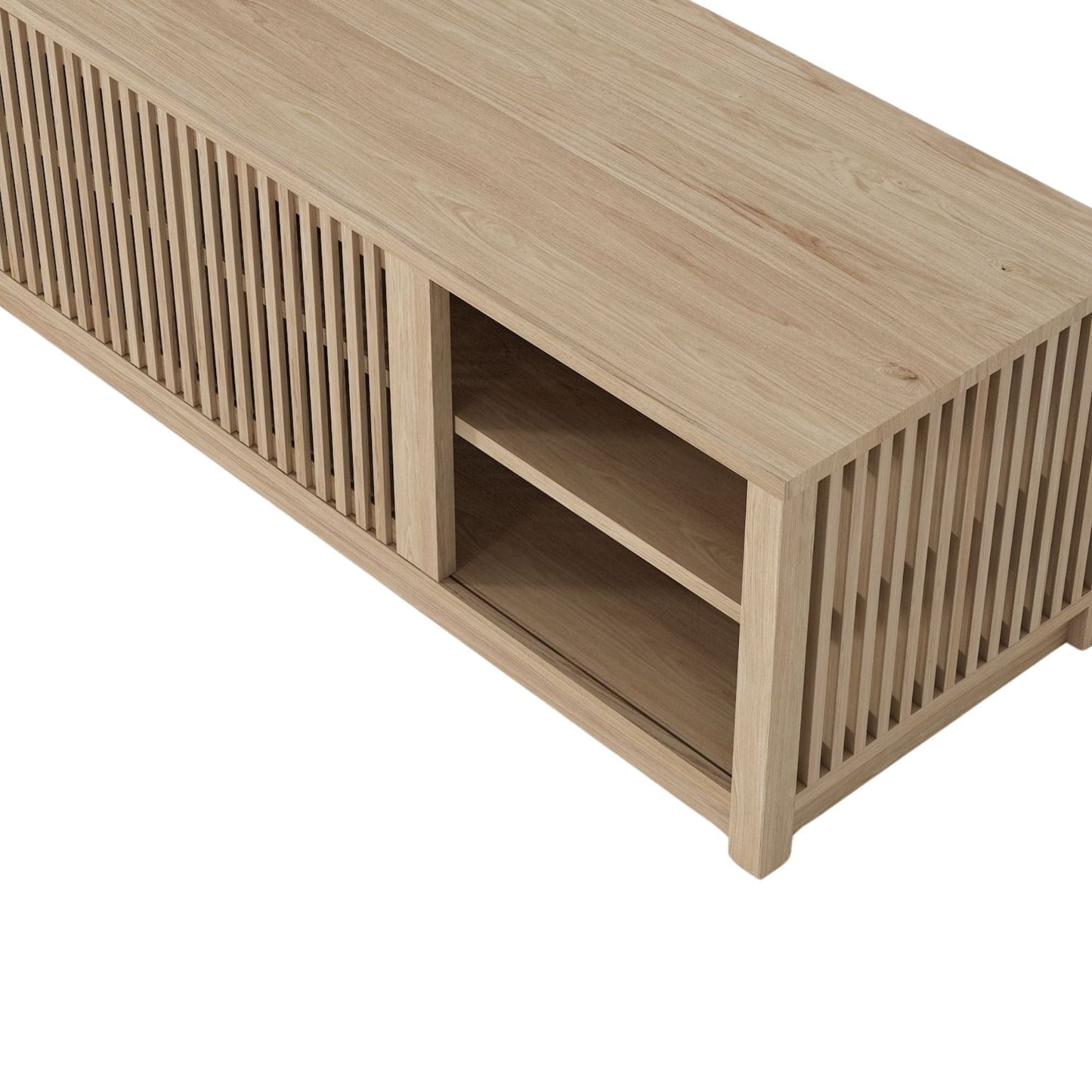 KRY02O_5 Wooden TV stand with sliding door