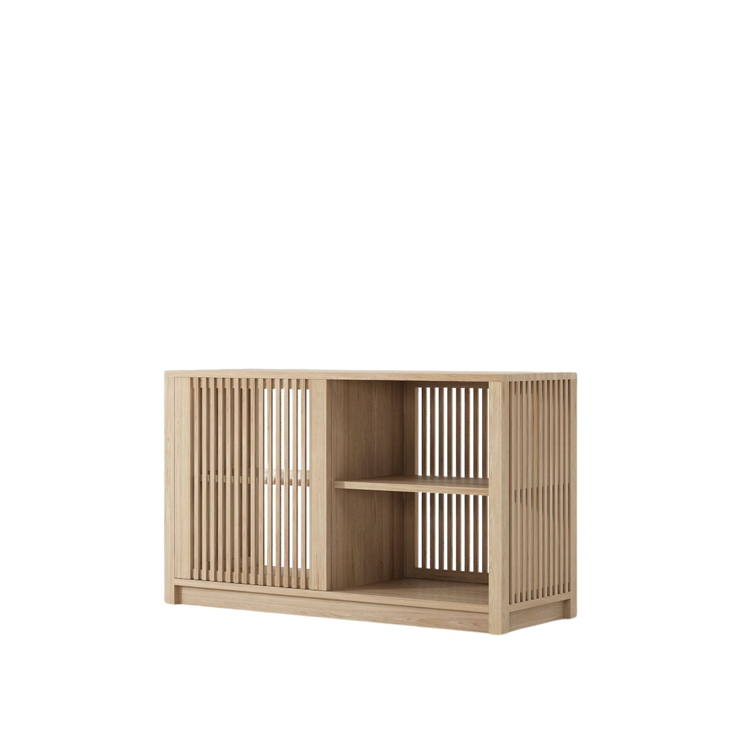 KRY03O cabinet with slatted doors and shelves