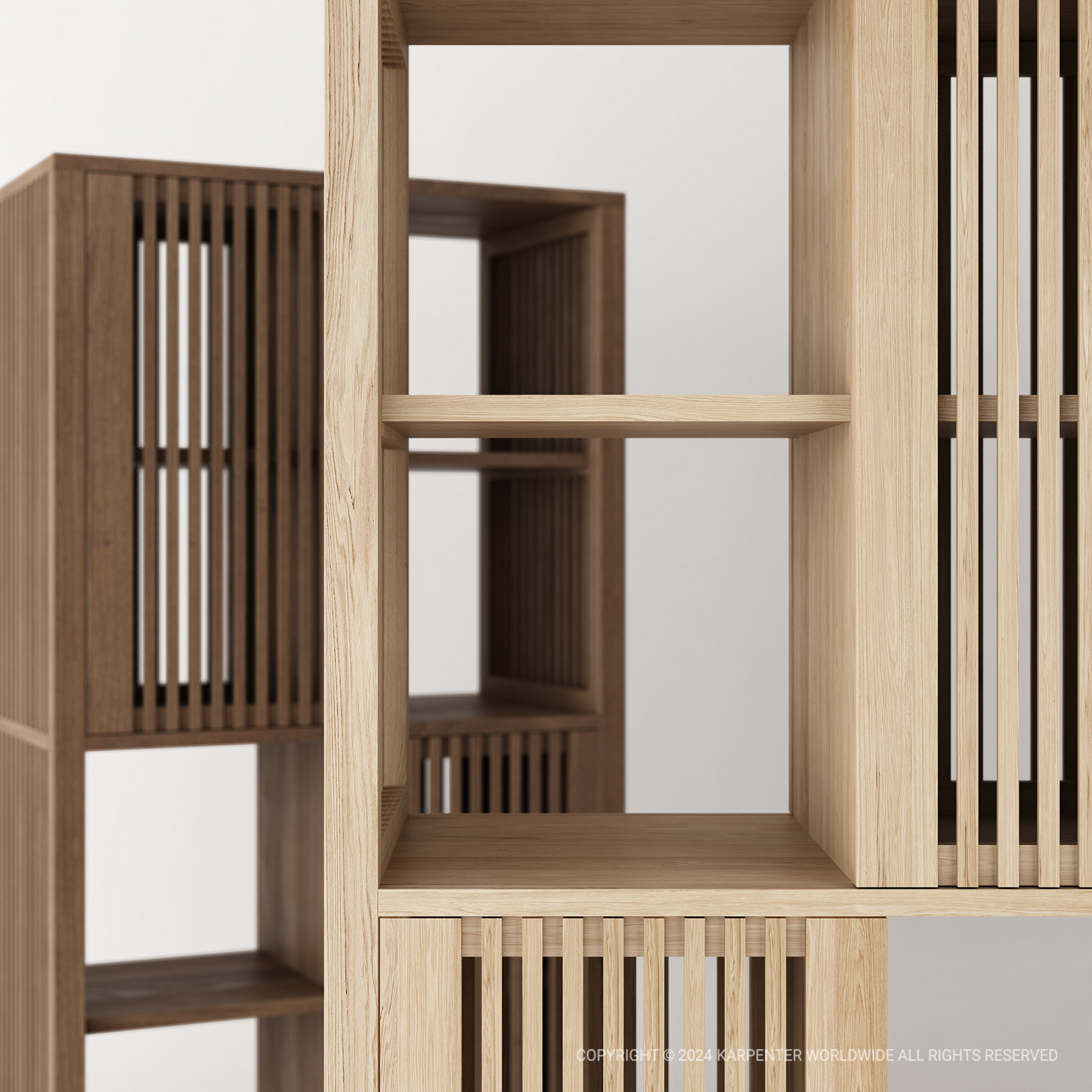 KRY04 wooden shelving unit