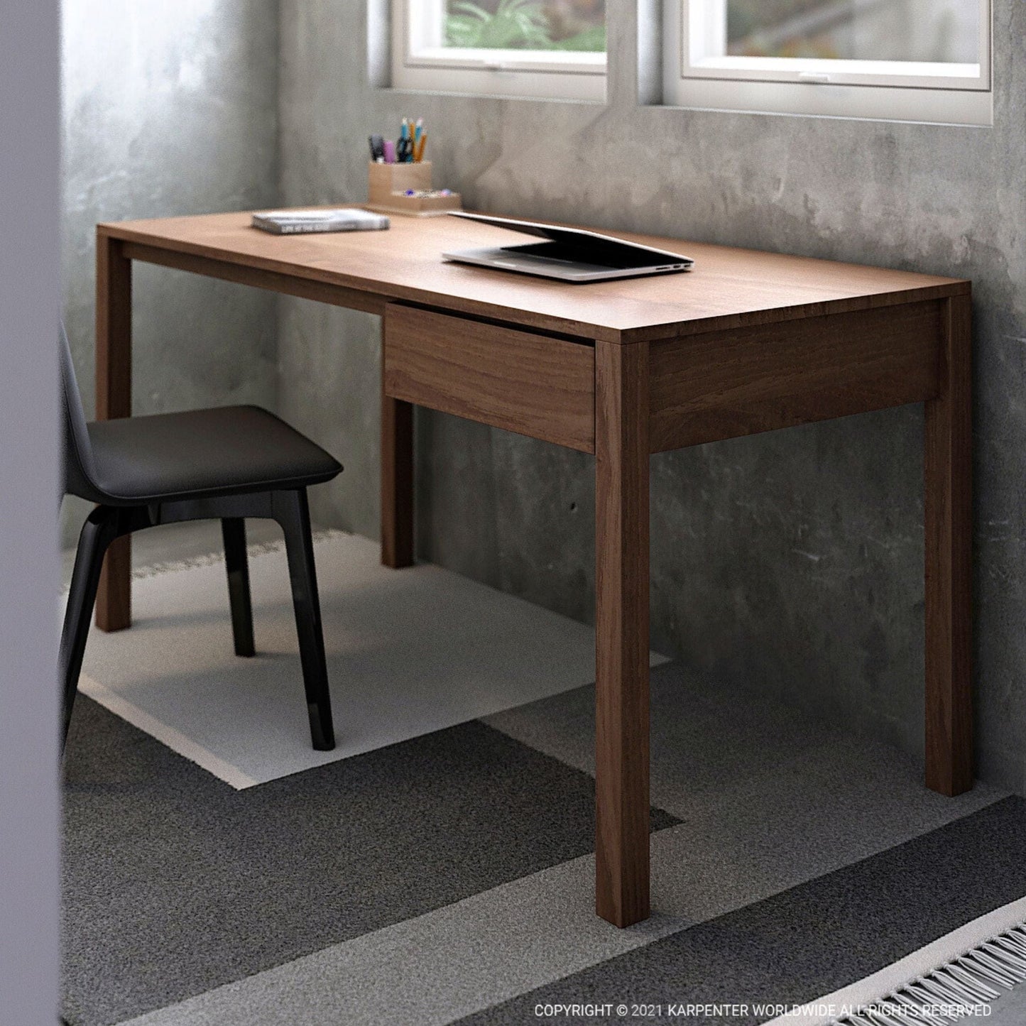 KSD002T wooden desk with drawer and chair