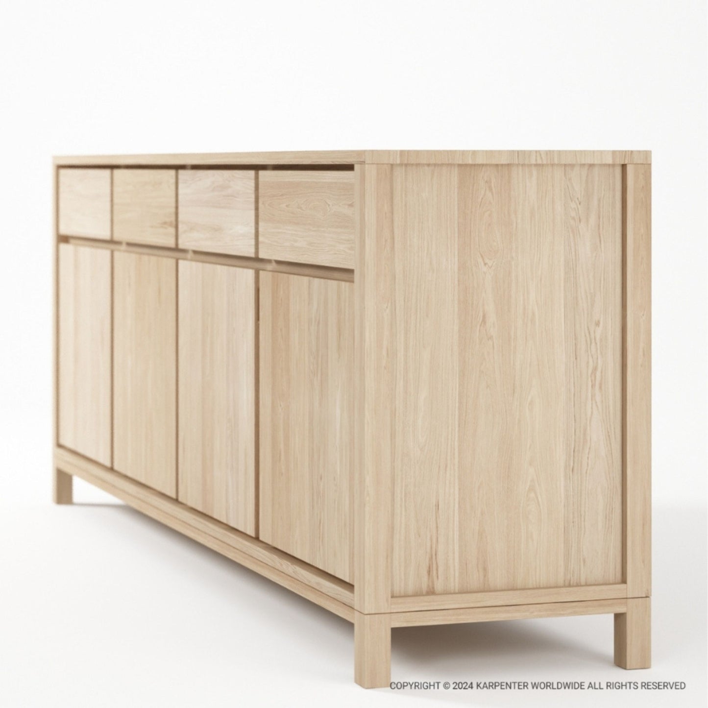 KSD009O side cutout of light wood cabinet