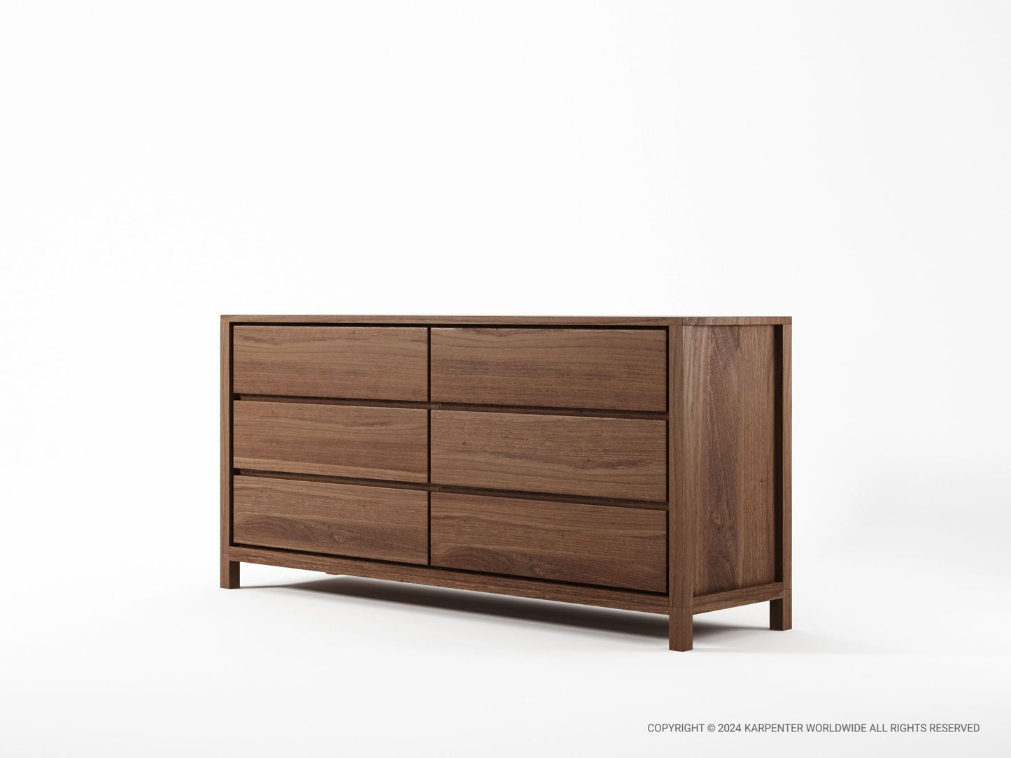 KSD014T_2 dresser with six drawers, wood finish