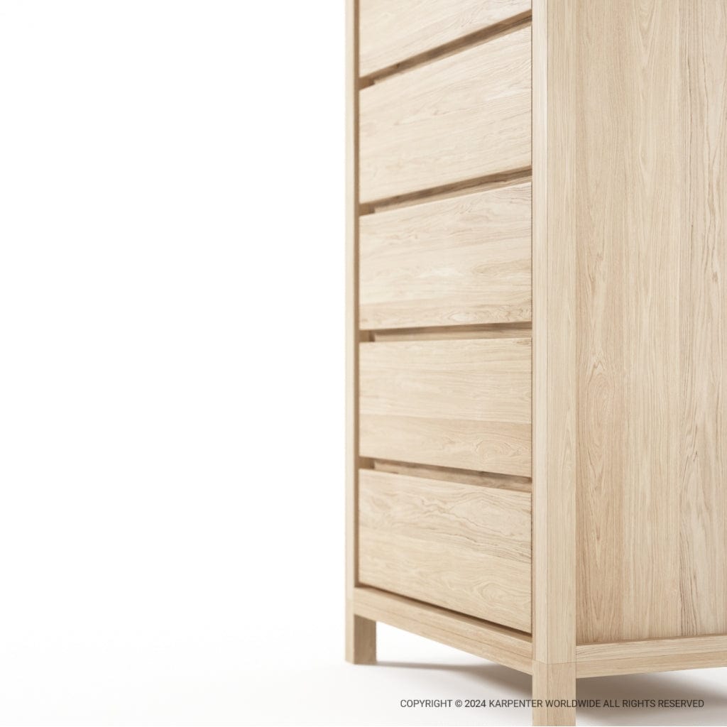 KSD015O-CU tall wooden dresser with drawers