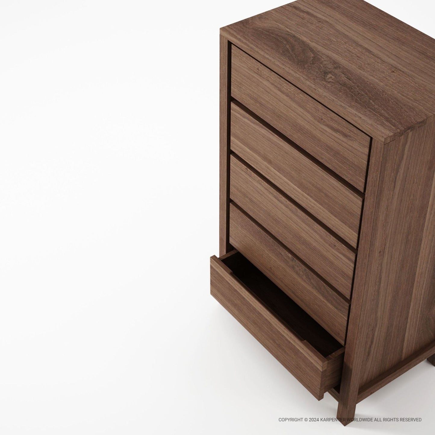 KSD015T-1_1 Wooden Chest of Drawers with Open Drawer