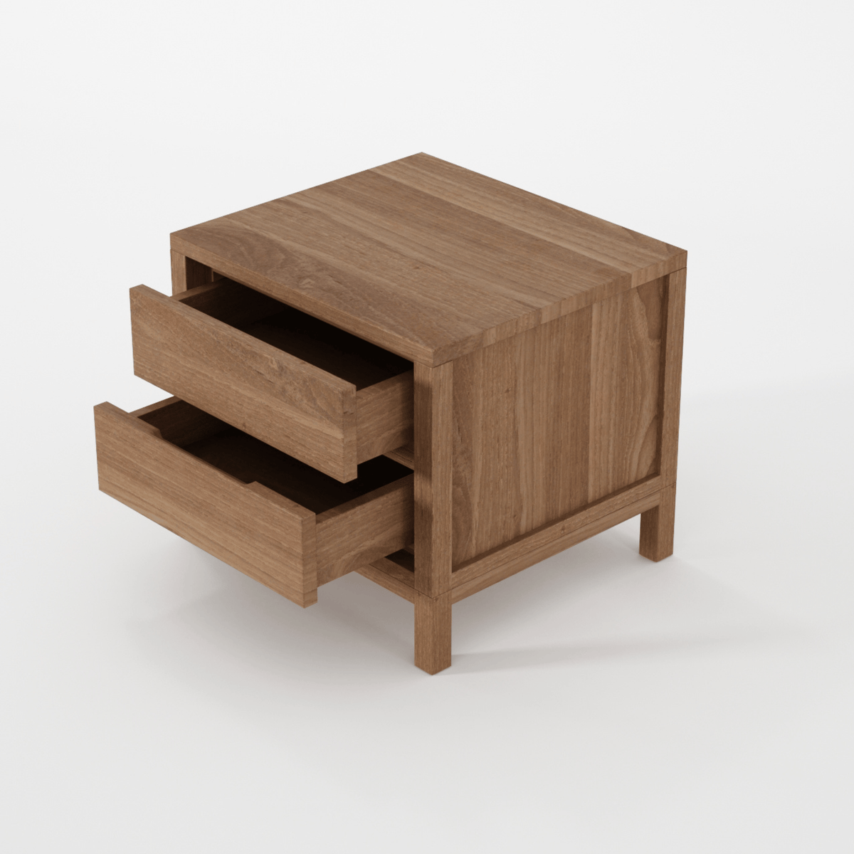KSD032T Open Nightstand with Open Drawers