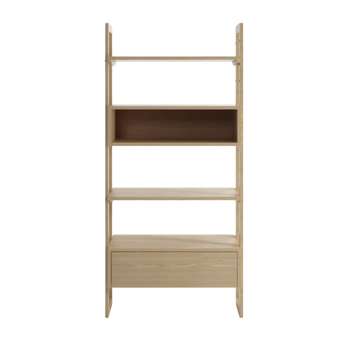 KSO002O - Wooden bookshelf with drawer
