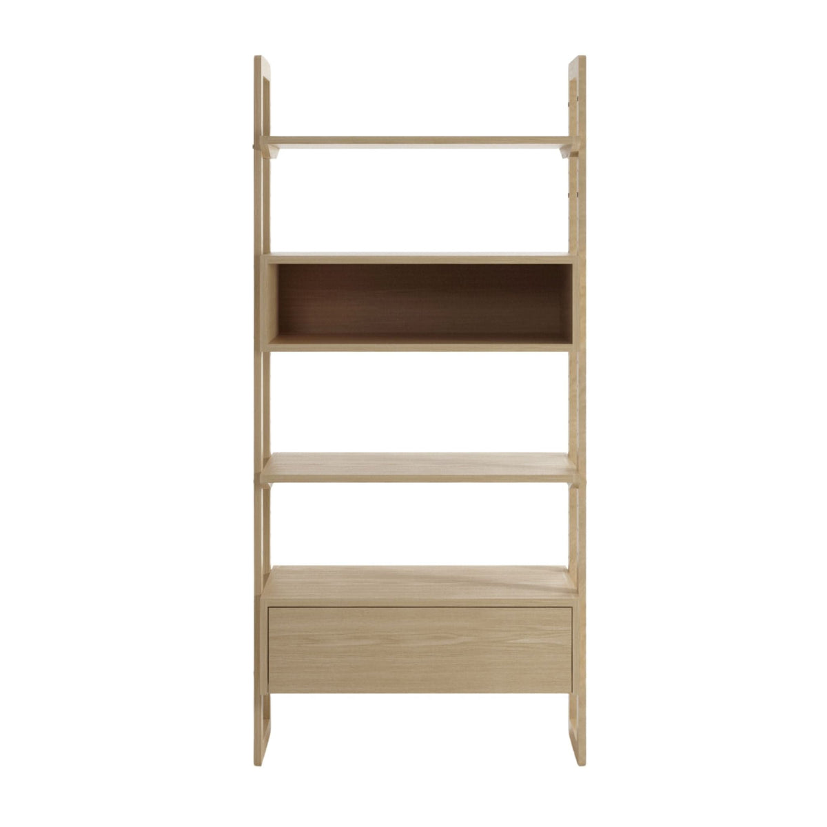 KSO002O - Wooden bookshelf with drawer