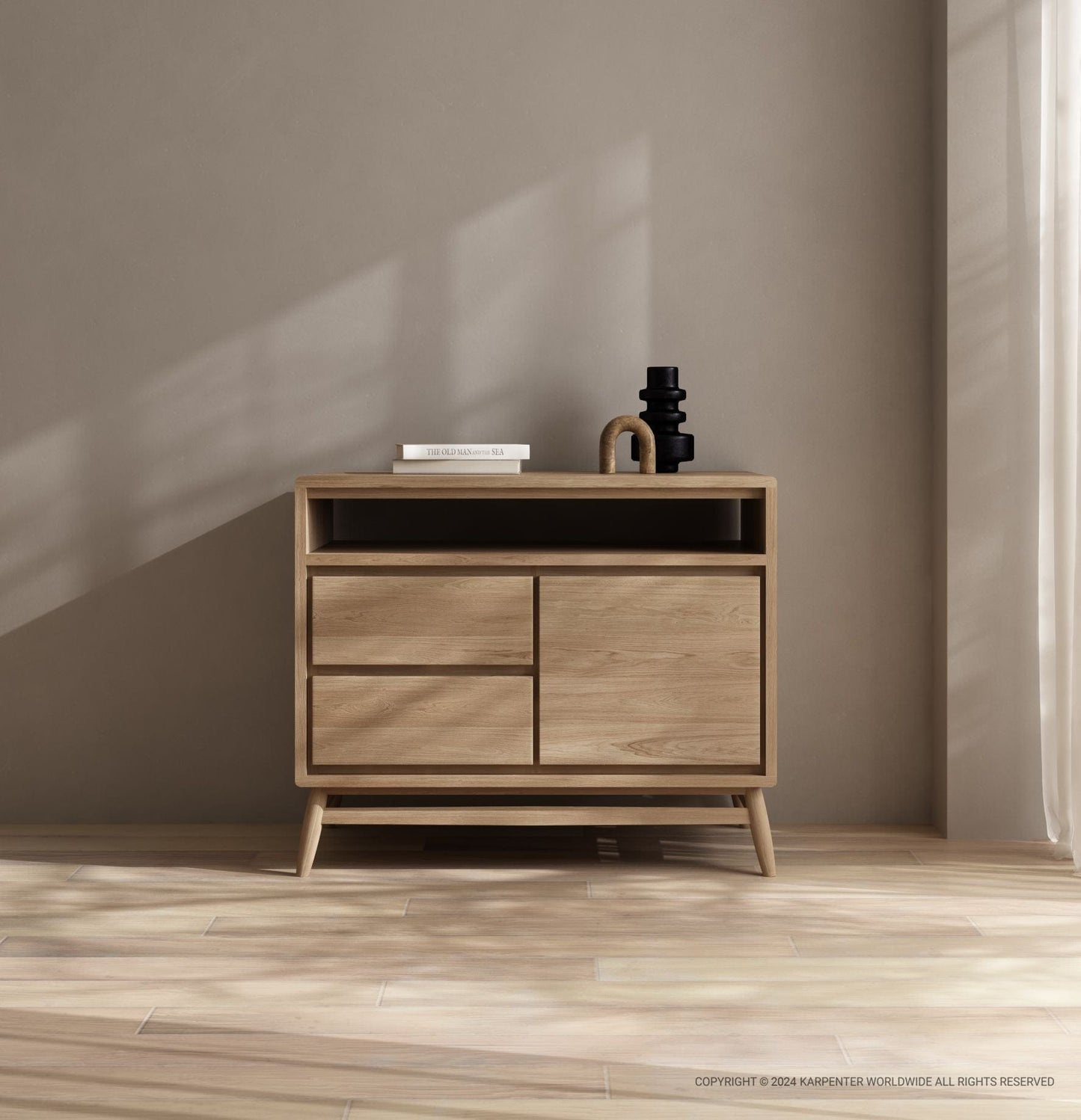 Modern wooden cabinet with storage