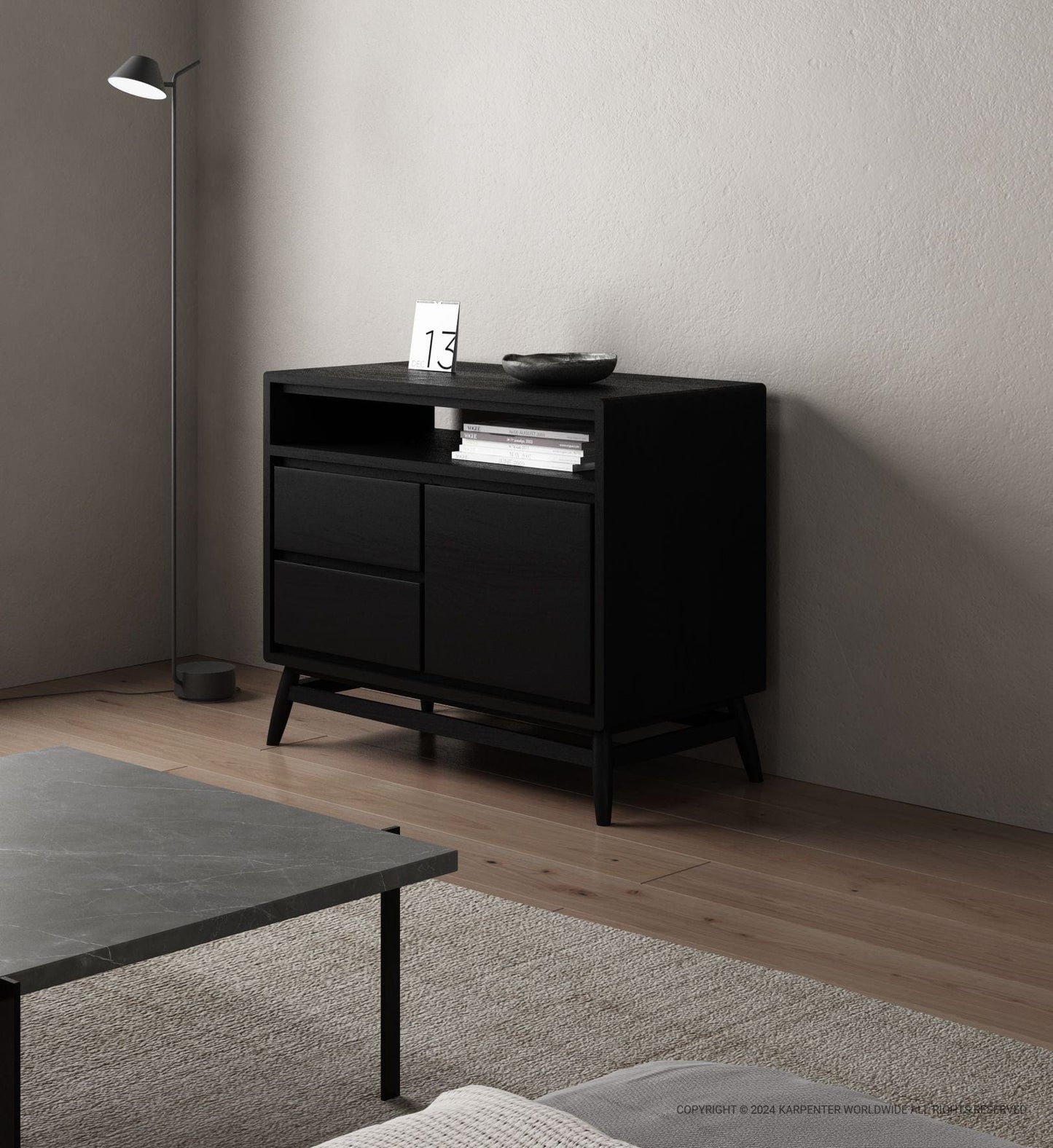 Black modern sideboard - KT024SB - lifestyle