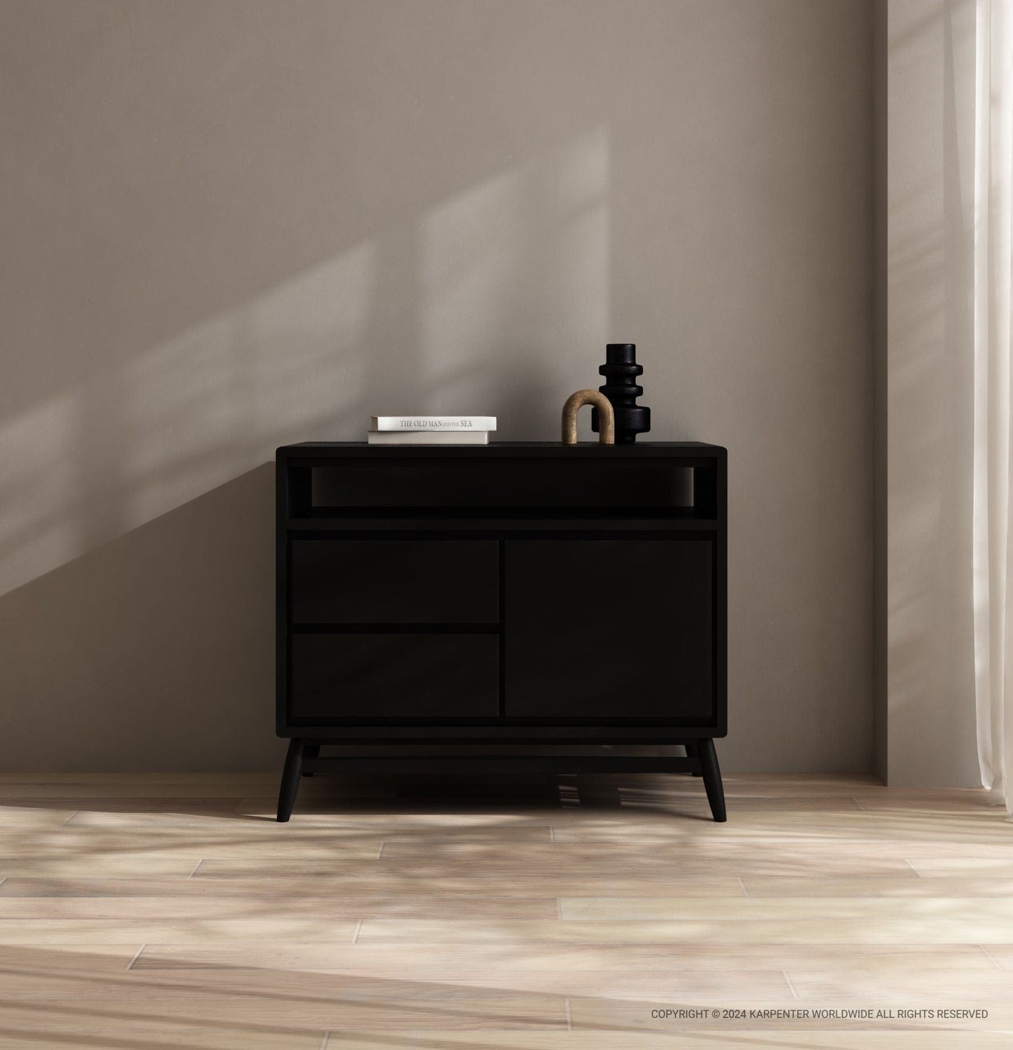 KT024SB Black Cabinet - Lifestyle Shot