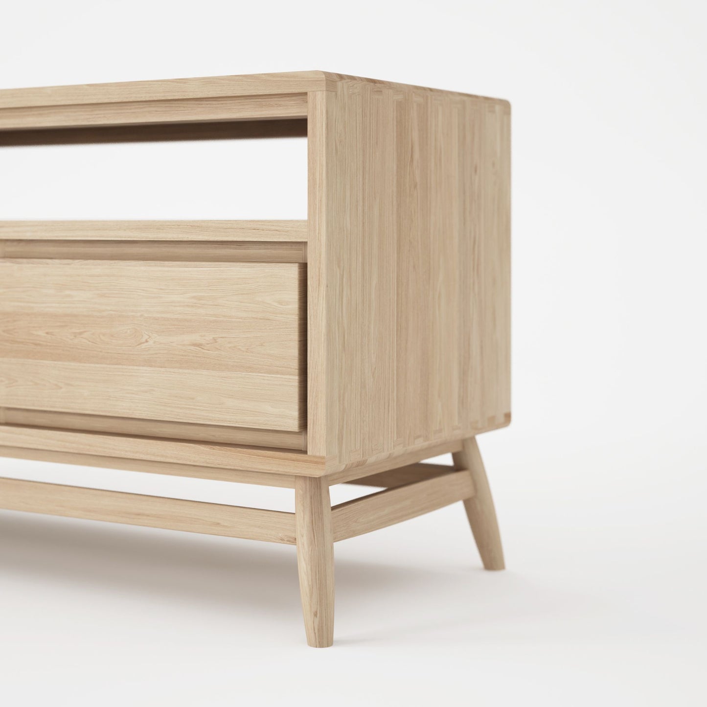 KT025O Oak TV Stand - Close Up