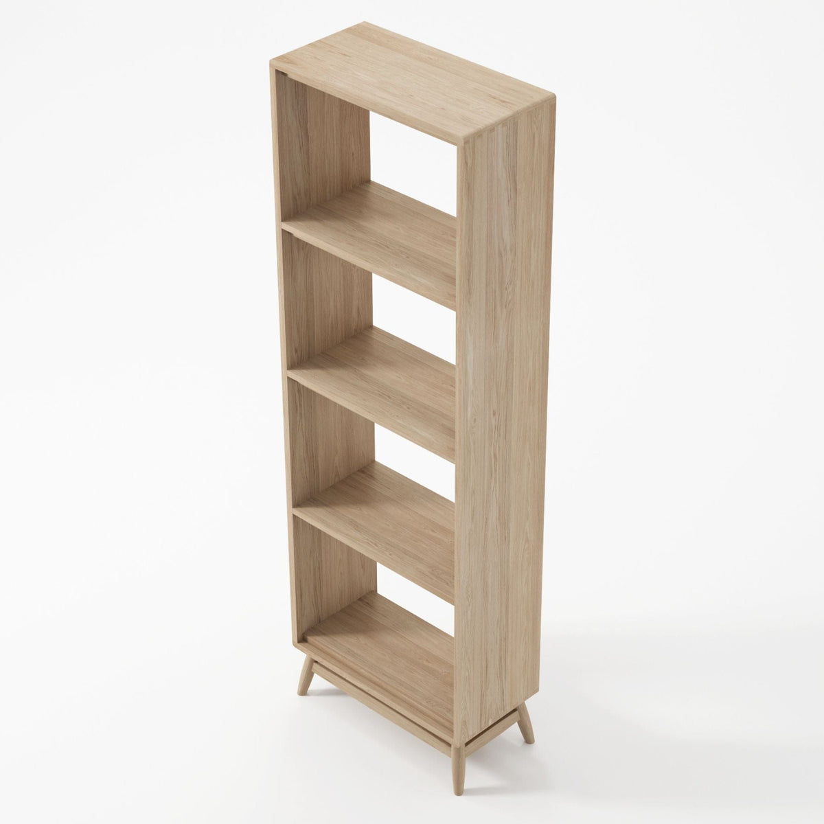 KT027O Side view of wooden bookshelf