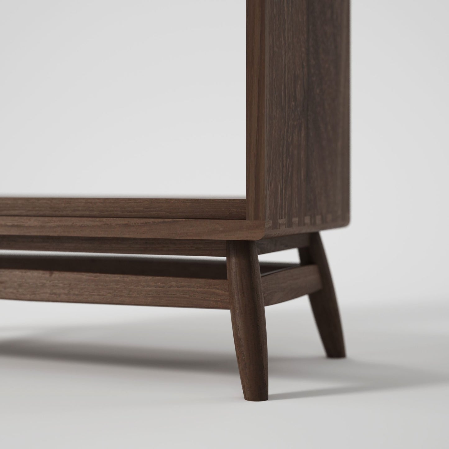 KT027T Close-up of Mid-Century Modern Wooden Cabinet