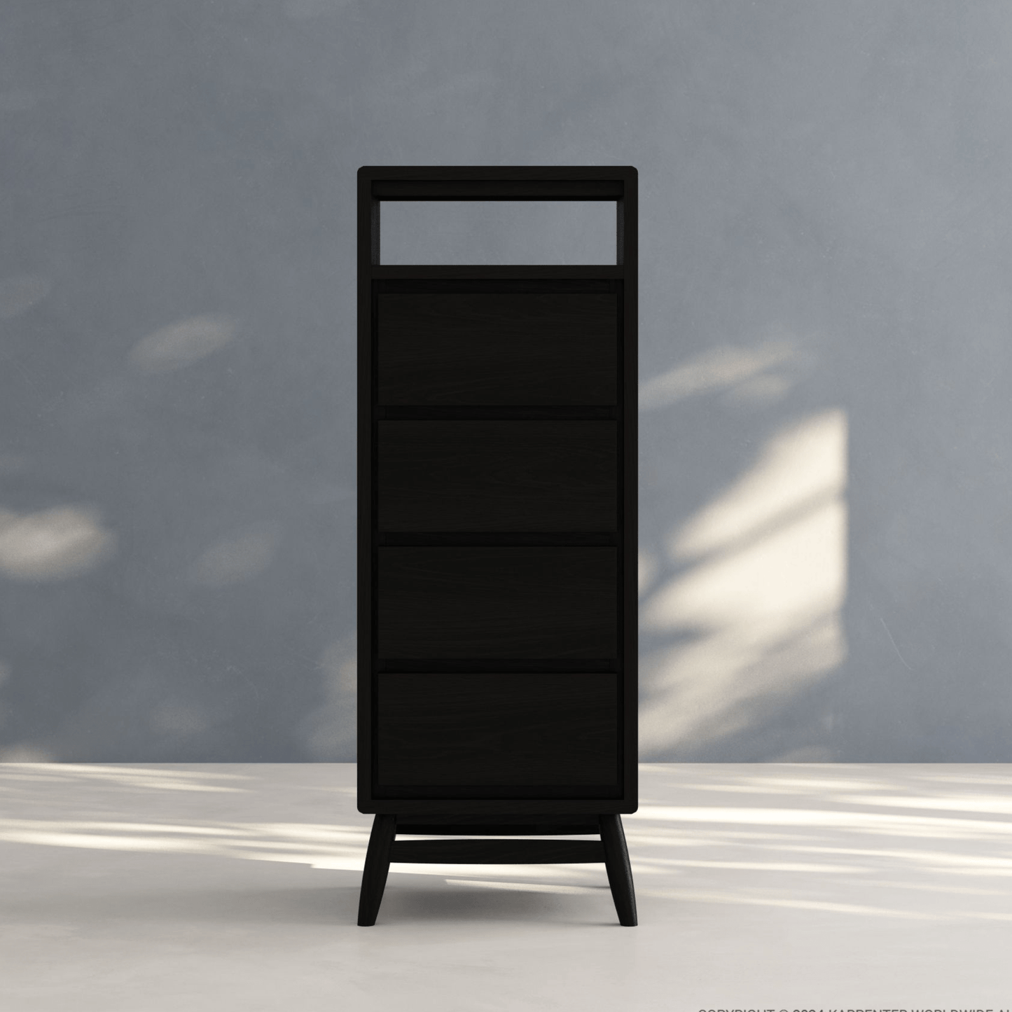 KT028SB Black Modern Cabinet - Lifestyle View