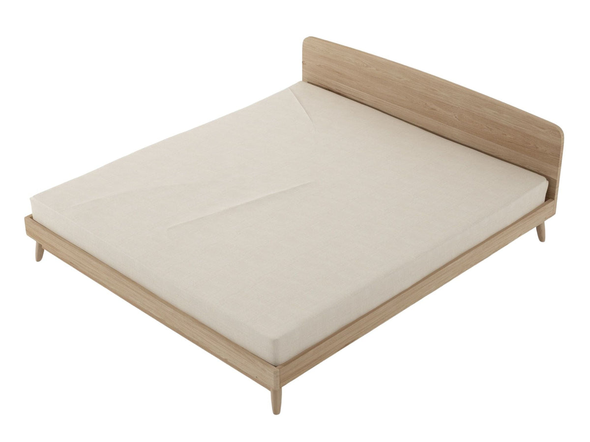 KT032O-TOP Wooden Bed Frame with Fitted Sheet
