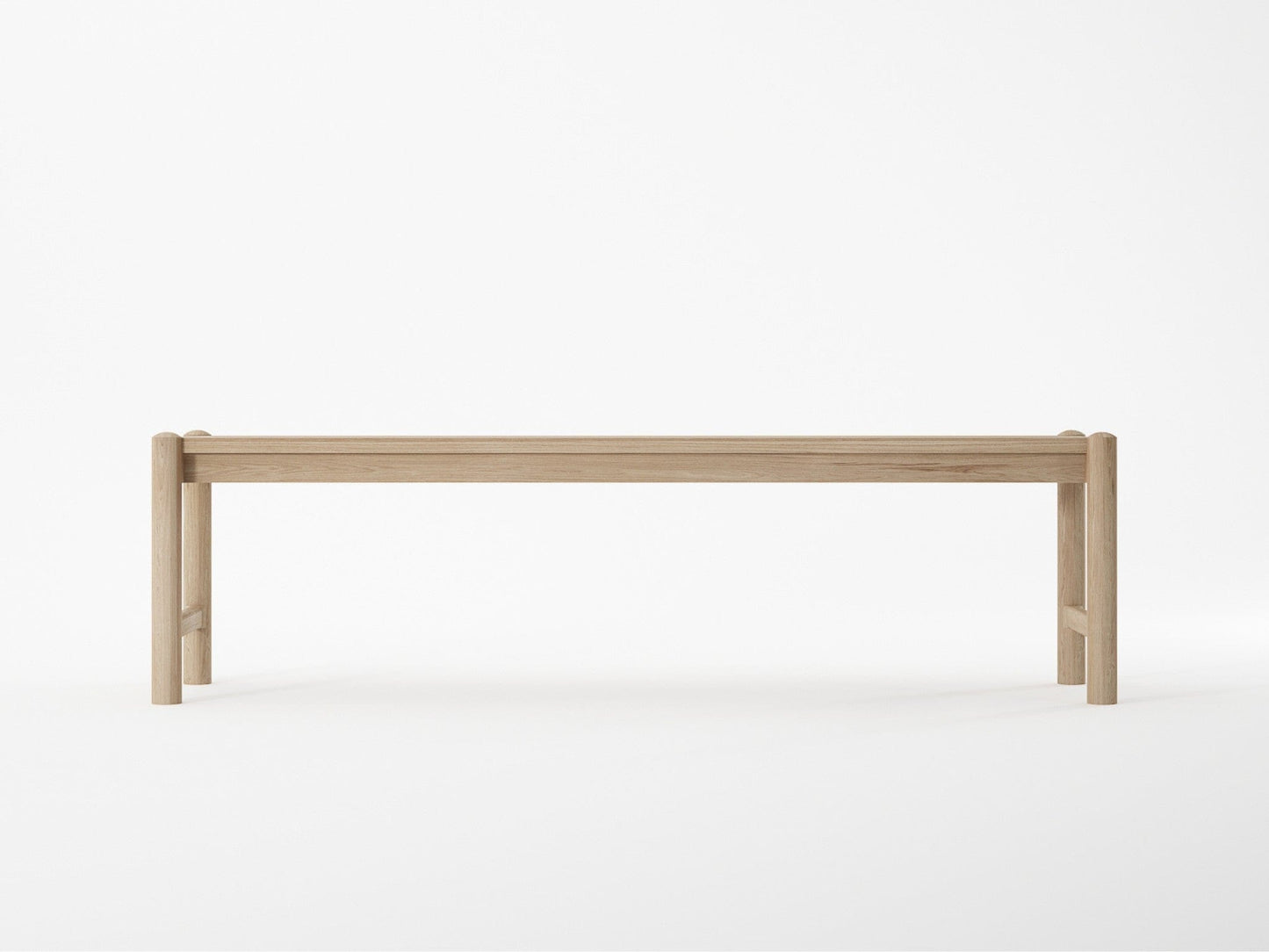 KTA08O-1 wooden bench on white background
