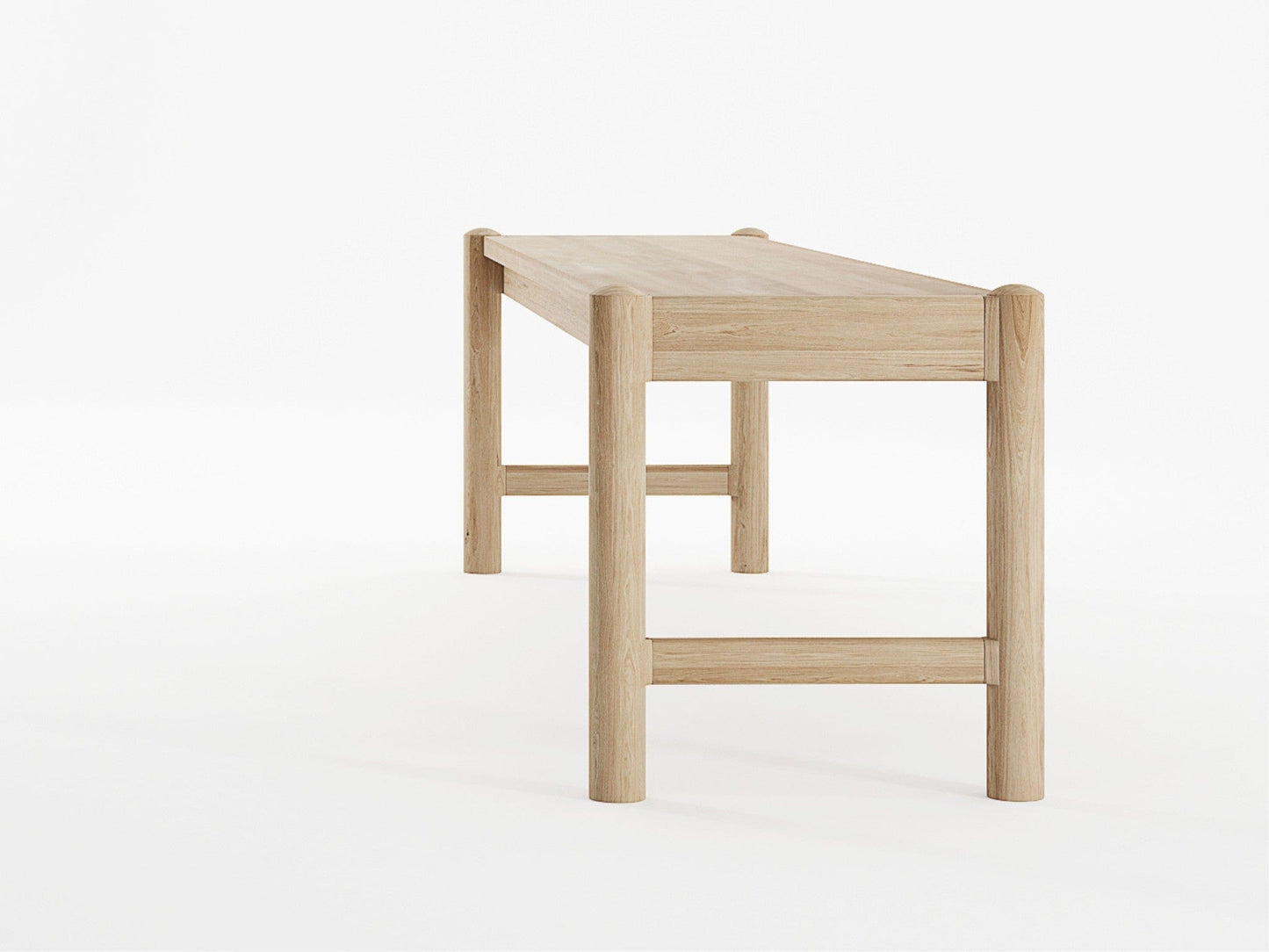 KTA09O-5 wooden bench with light wood finish