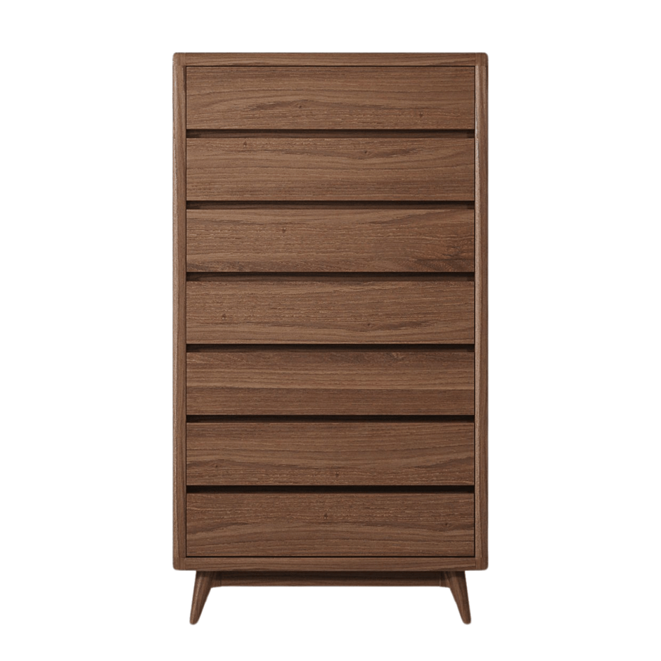 KV0005T-1 tall wooden dresser with seven drawers