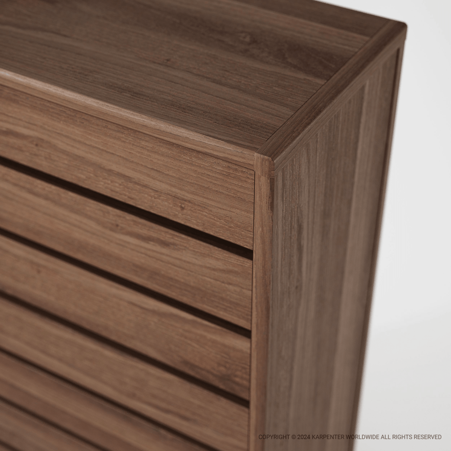 KV0005T-5 Wood Slatted Cabinet Detail