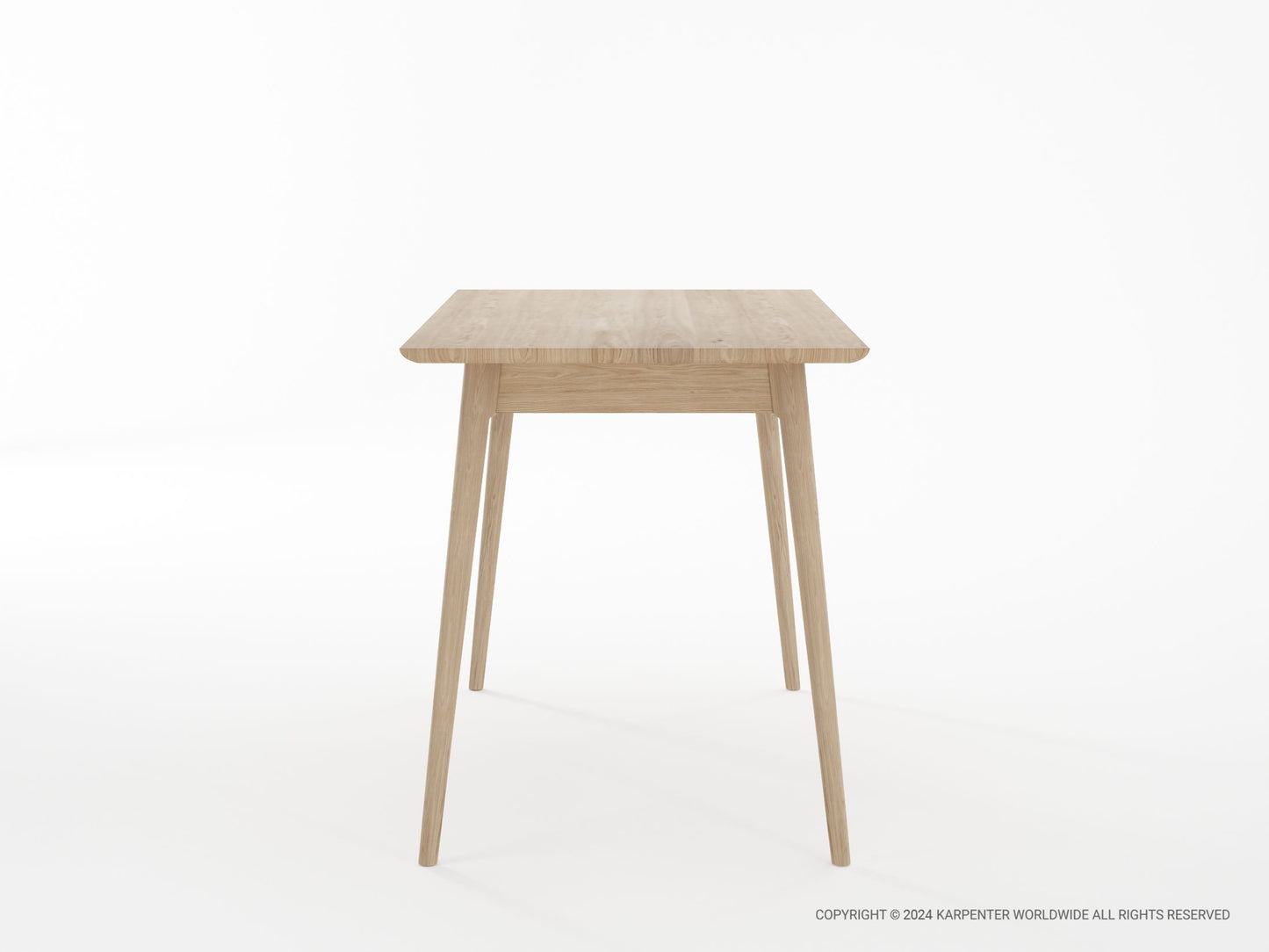 Modern wooden table with tapered legs