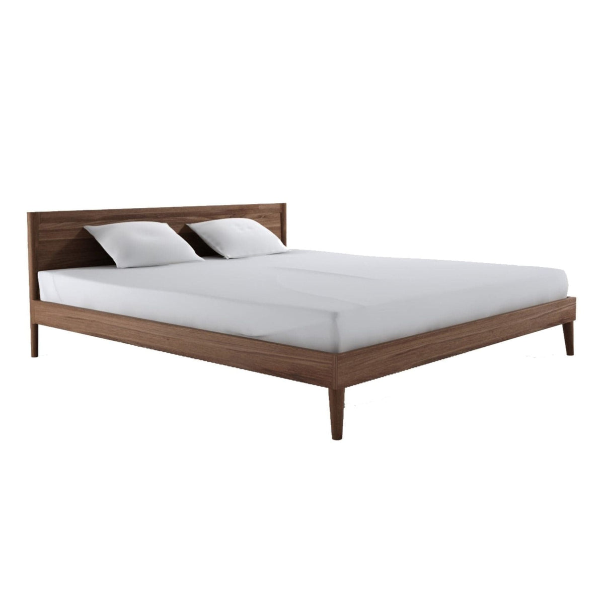 KV0035T-SIDE Wooden Bed Frame with Pillows