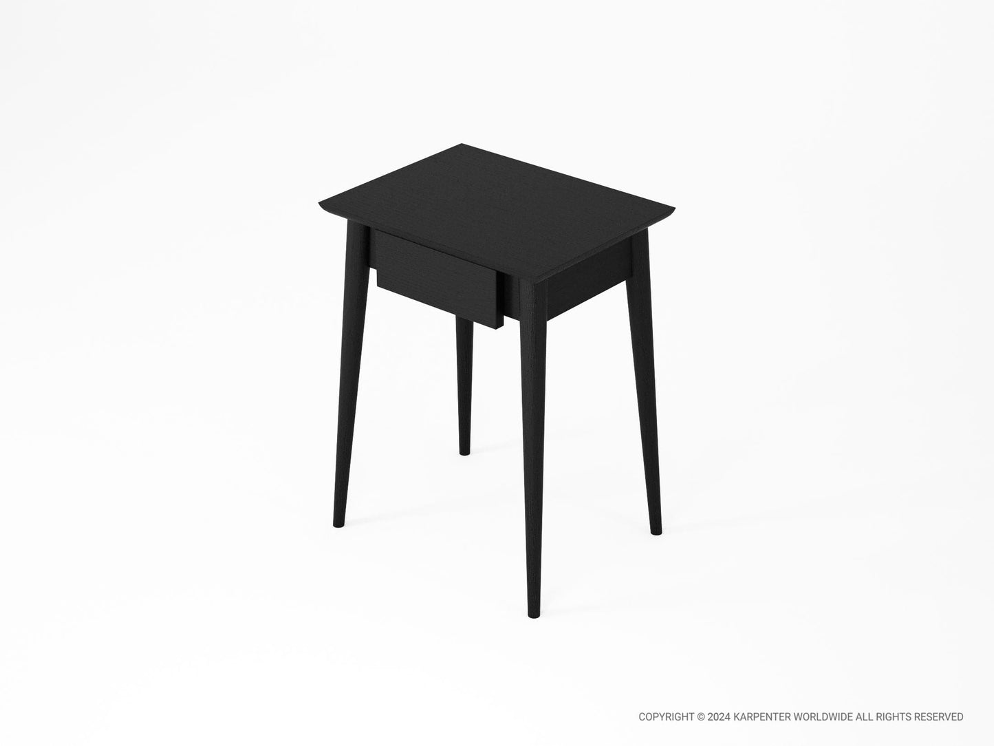 KV0112SB_3 Black side table with drawer