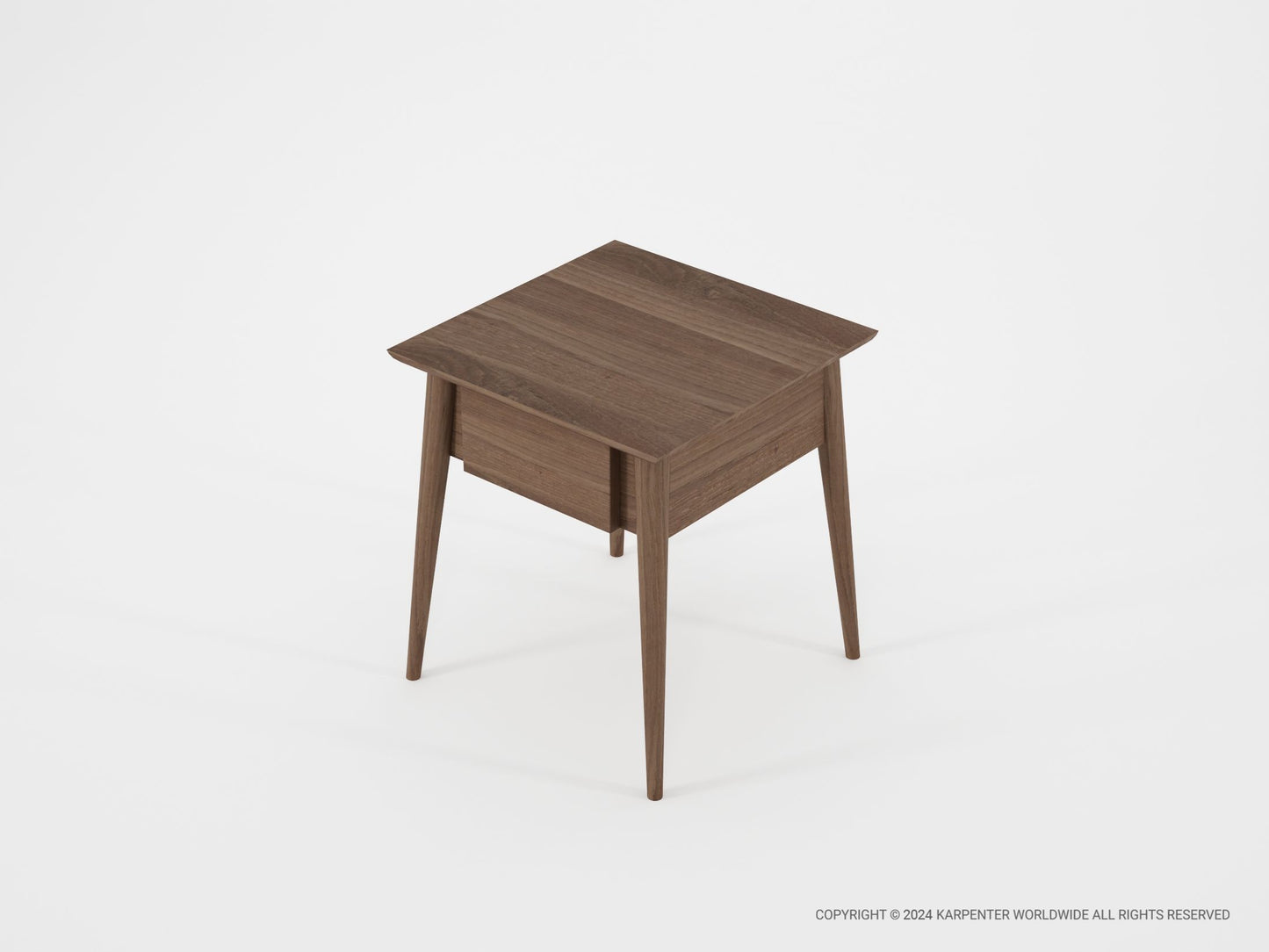 Wooden side table with drawer