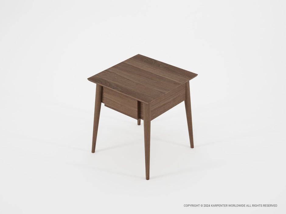 Wooden side table with drawer