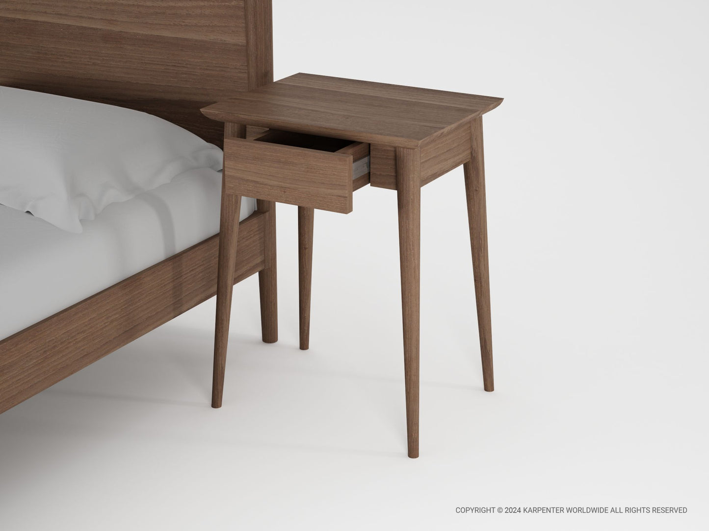 Wooden nightstand with drawer
