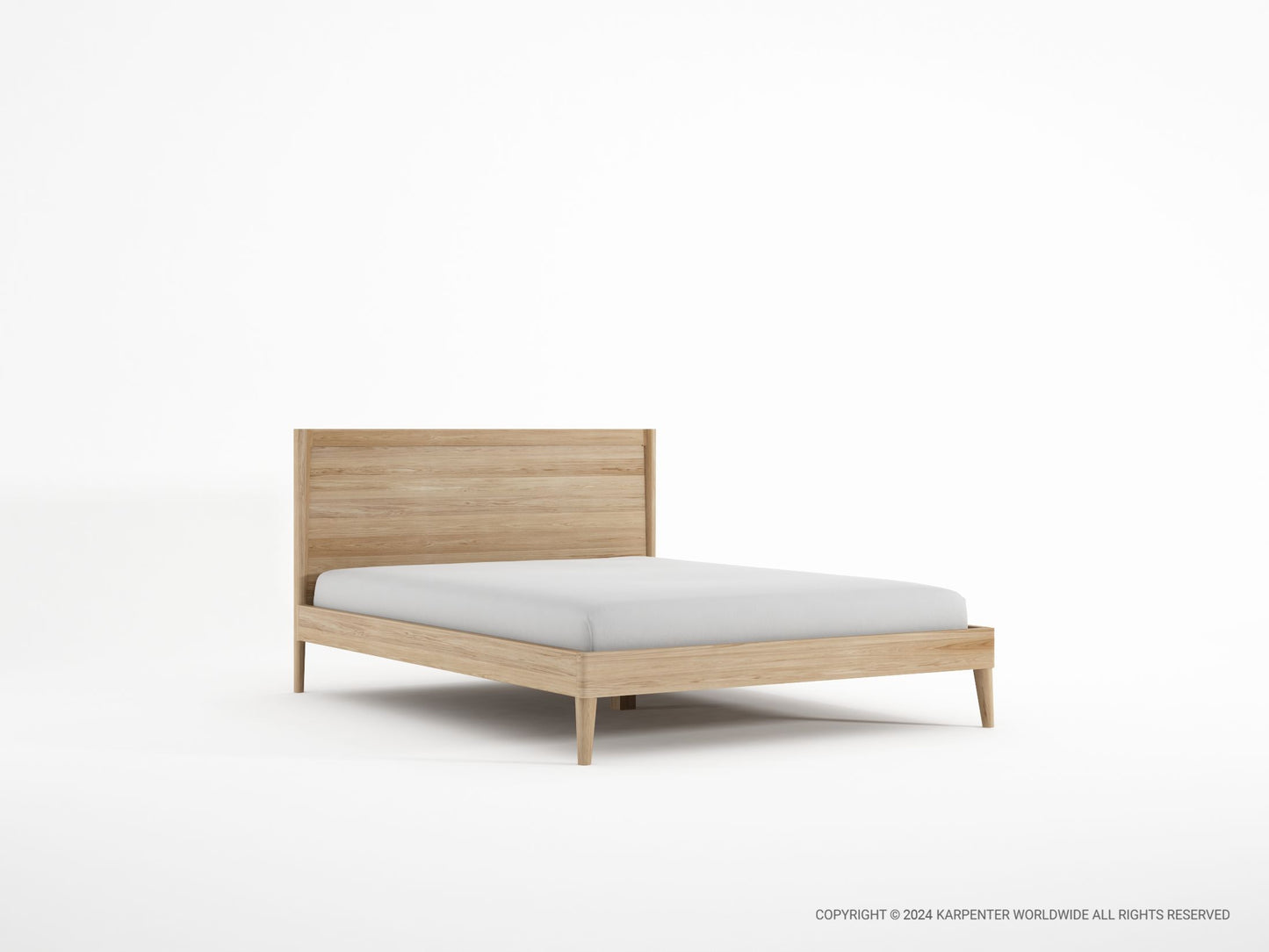 KV0133O_2 Wooden Bed Frame with Headboard