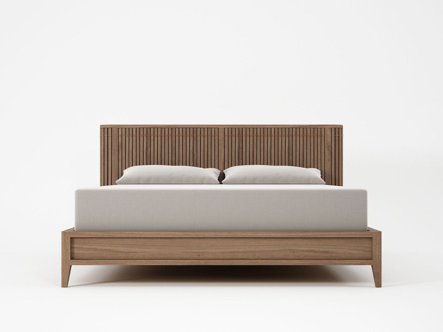 Koppar Queen Teak Bed - Front View