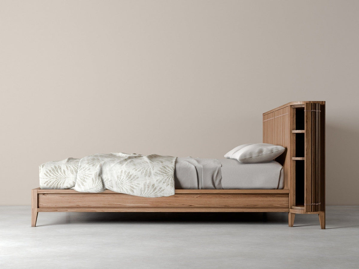Koppar Teak Storage Bed