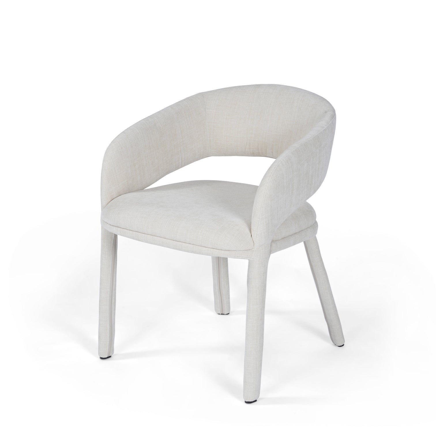Lola Dining Chair Natural Vanilla Upholstery