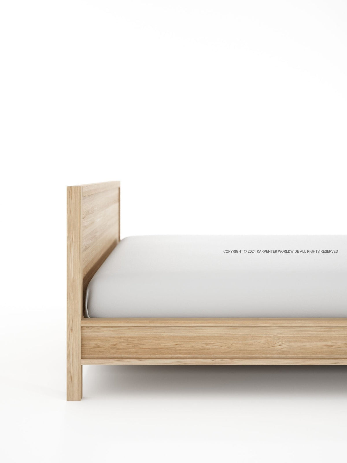 SOLID king bed frame in oak