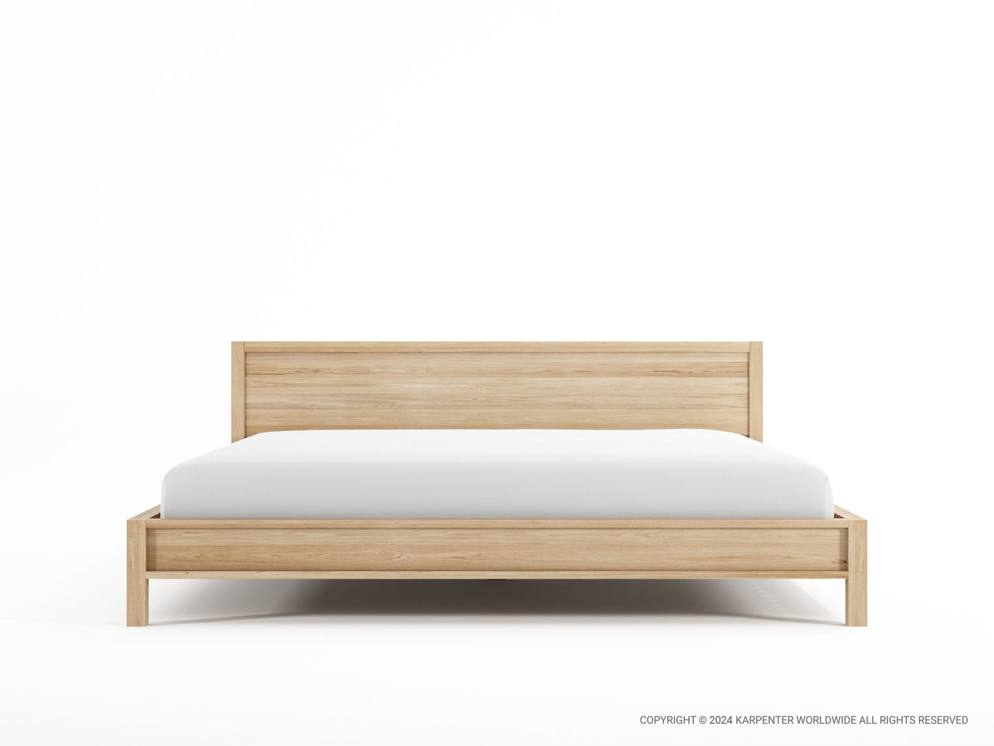 Solid oak king bed