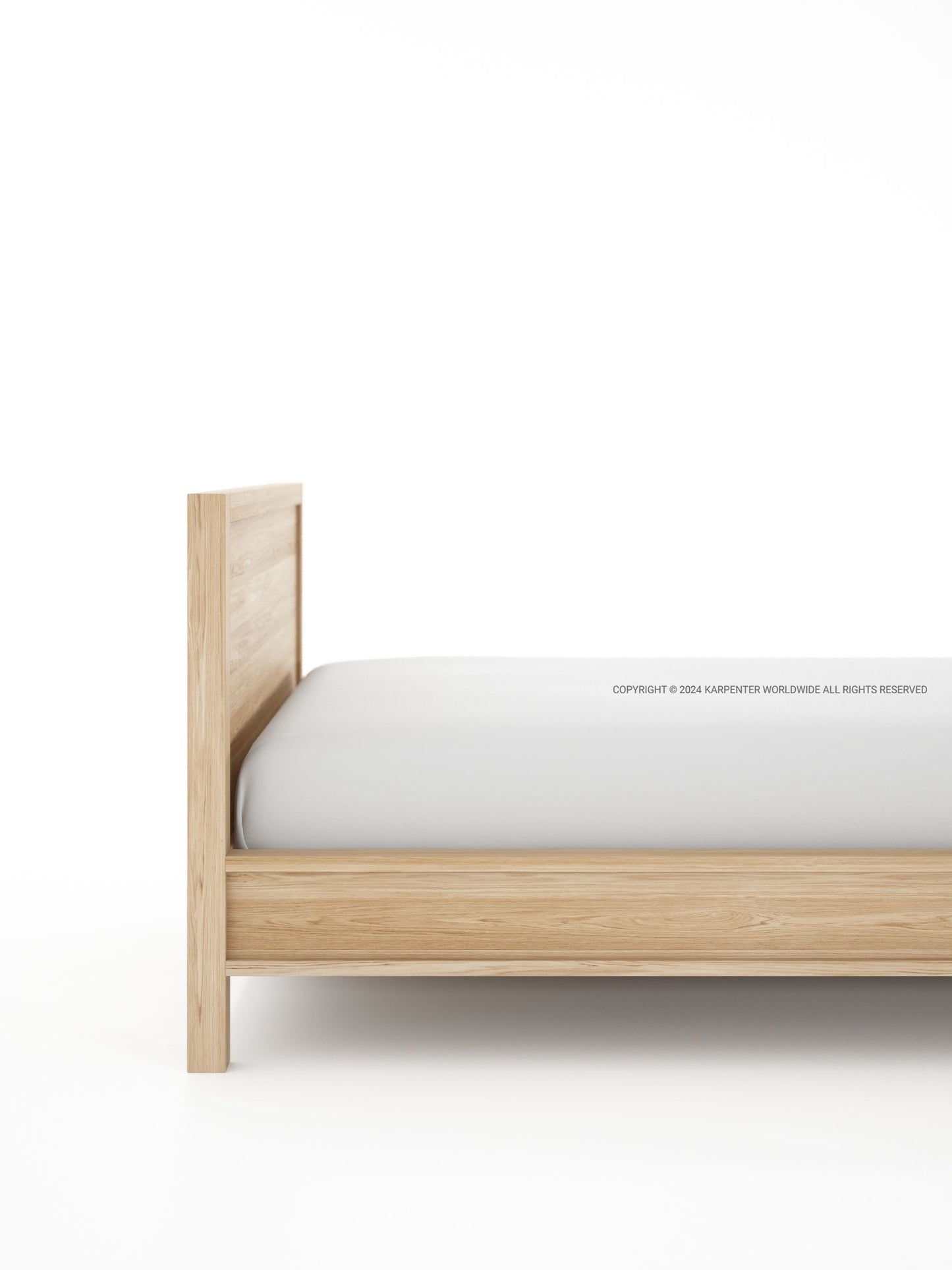 Solid oak single bed frame
