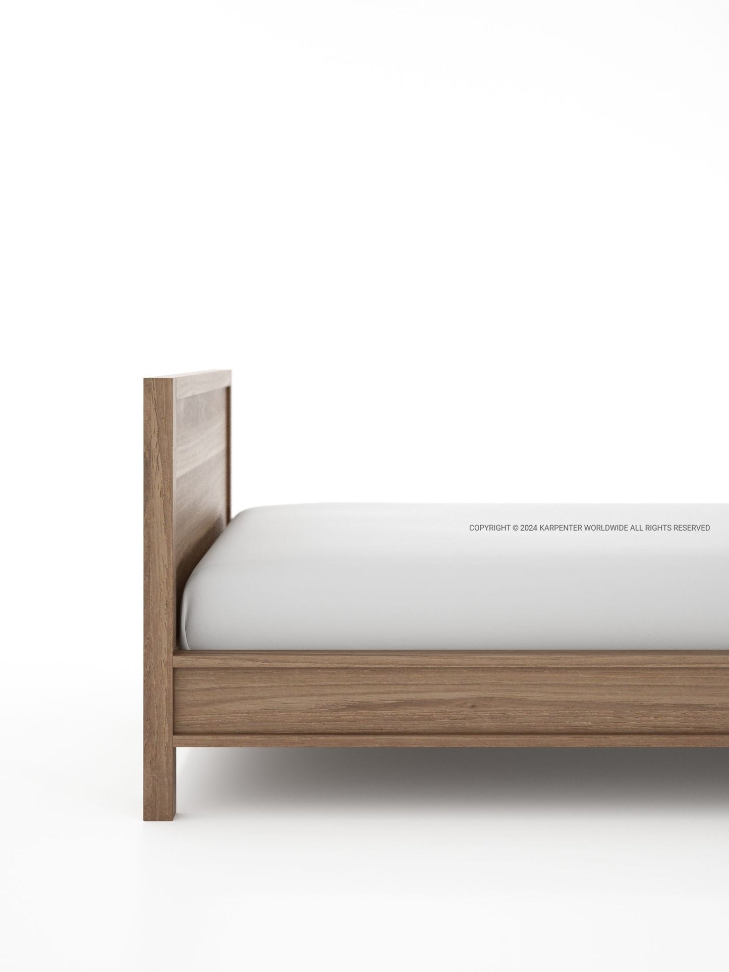 Solid teak single bed frame