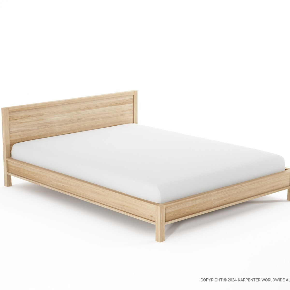 Solid Oak Queen Bed