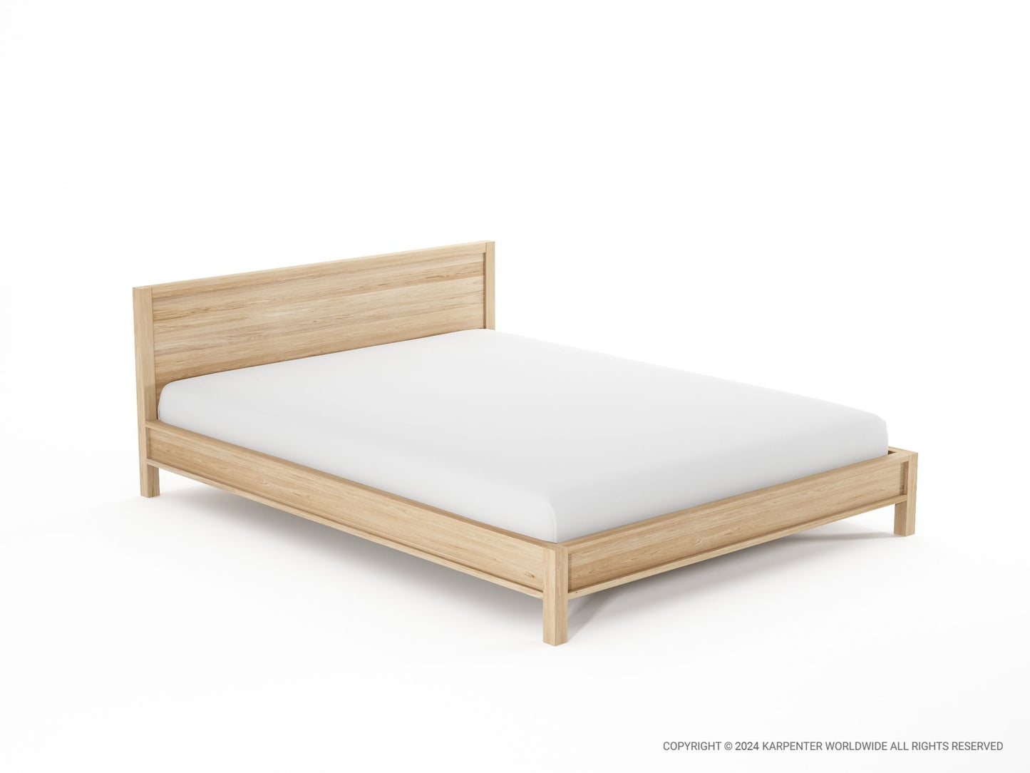 Solid Oak Queen Bed