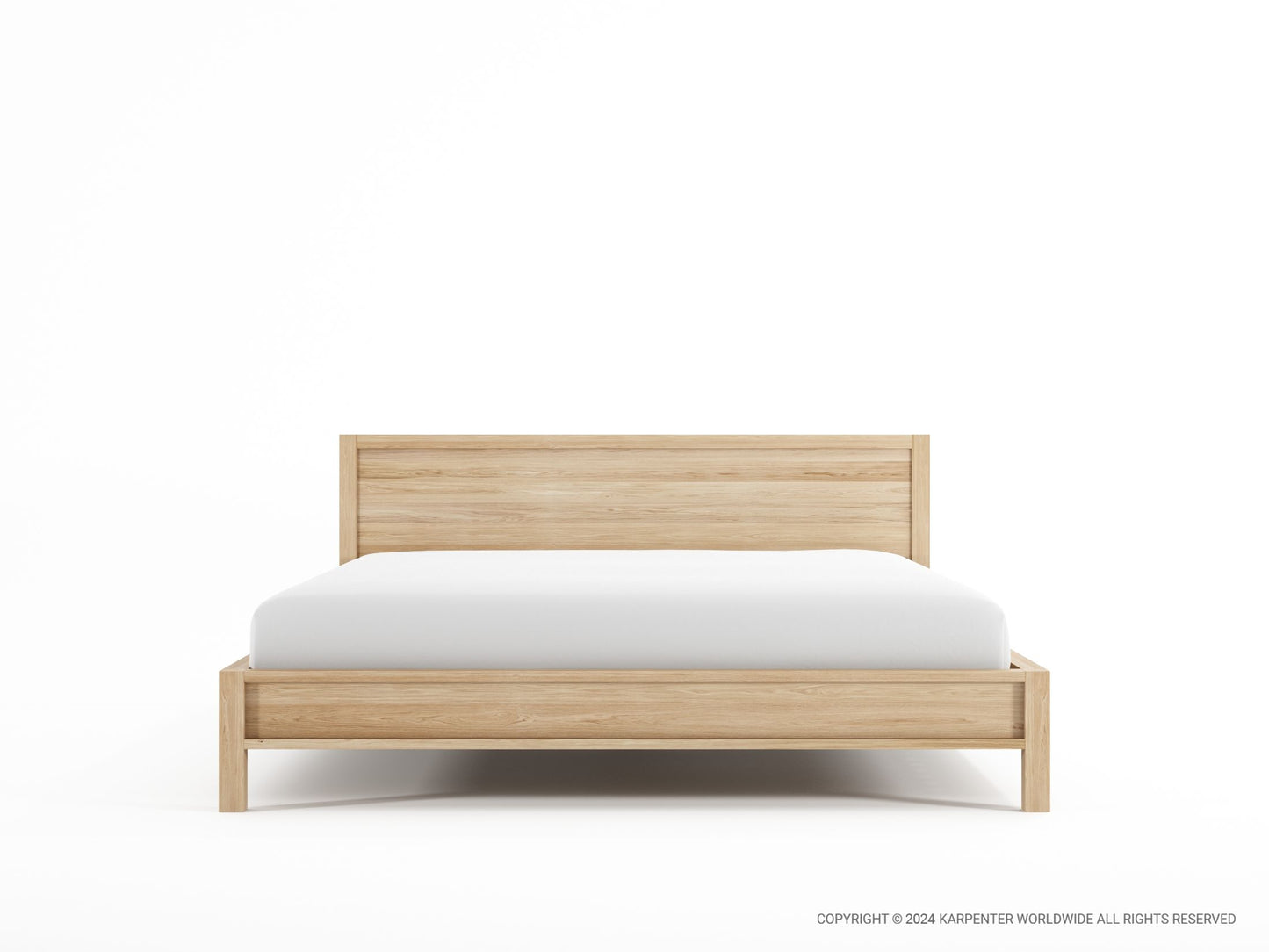 Solid oak queen bed frame