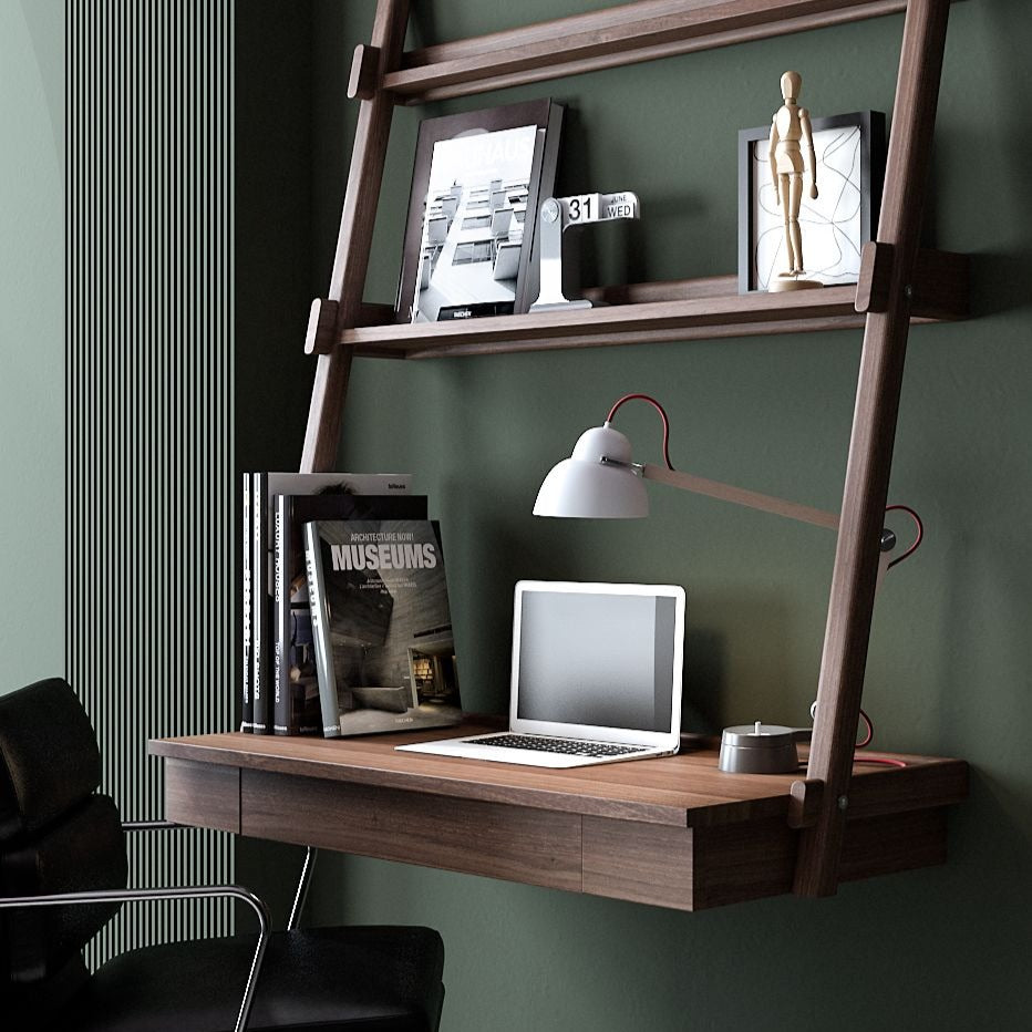 Simplycity Hanging Desk with Books & Laptop