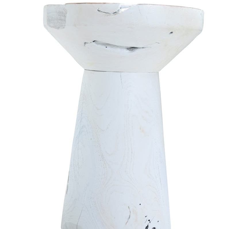 TF155W-4 White Wooden Pedestal Table