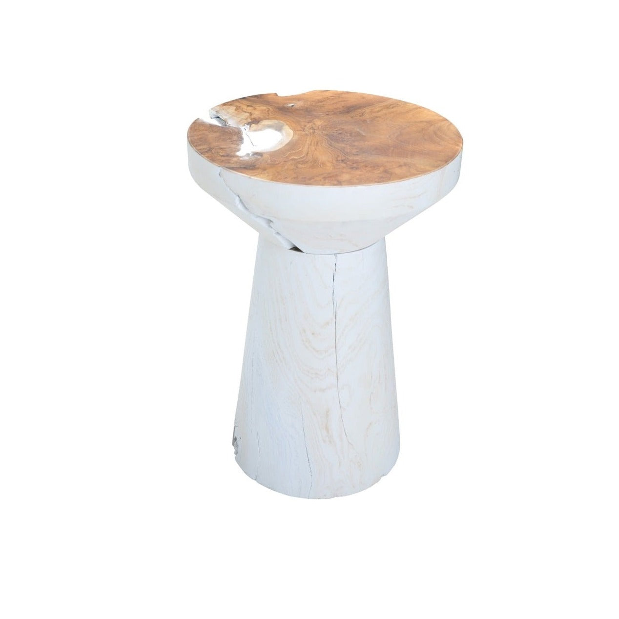 White wooden side table TF155W