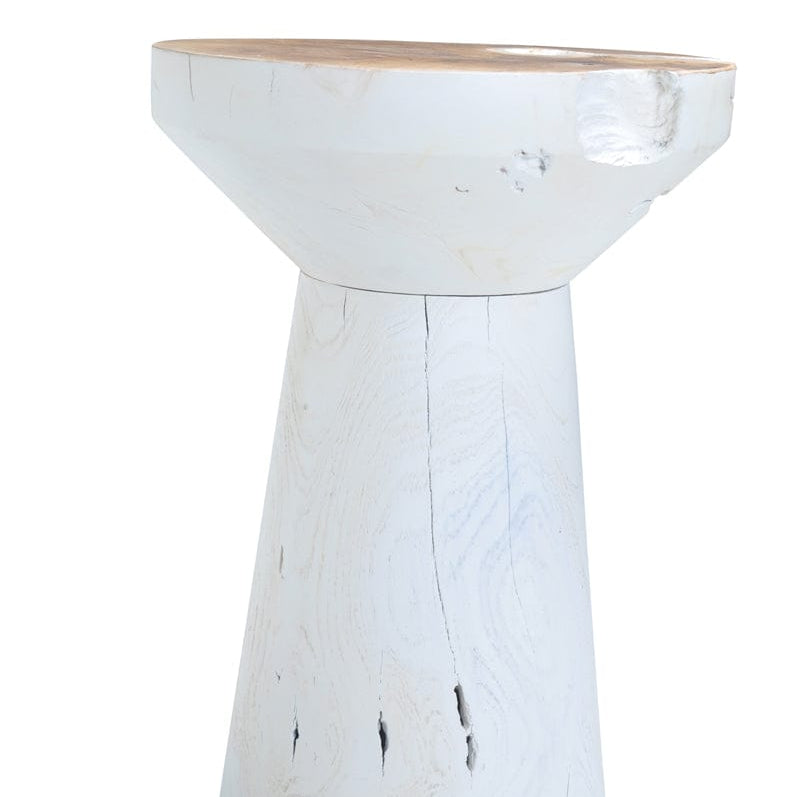 TF155W_3 White Wooden Side Table
