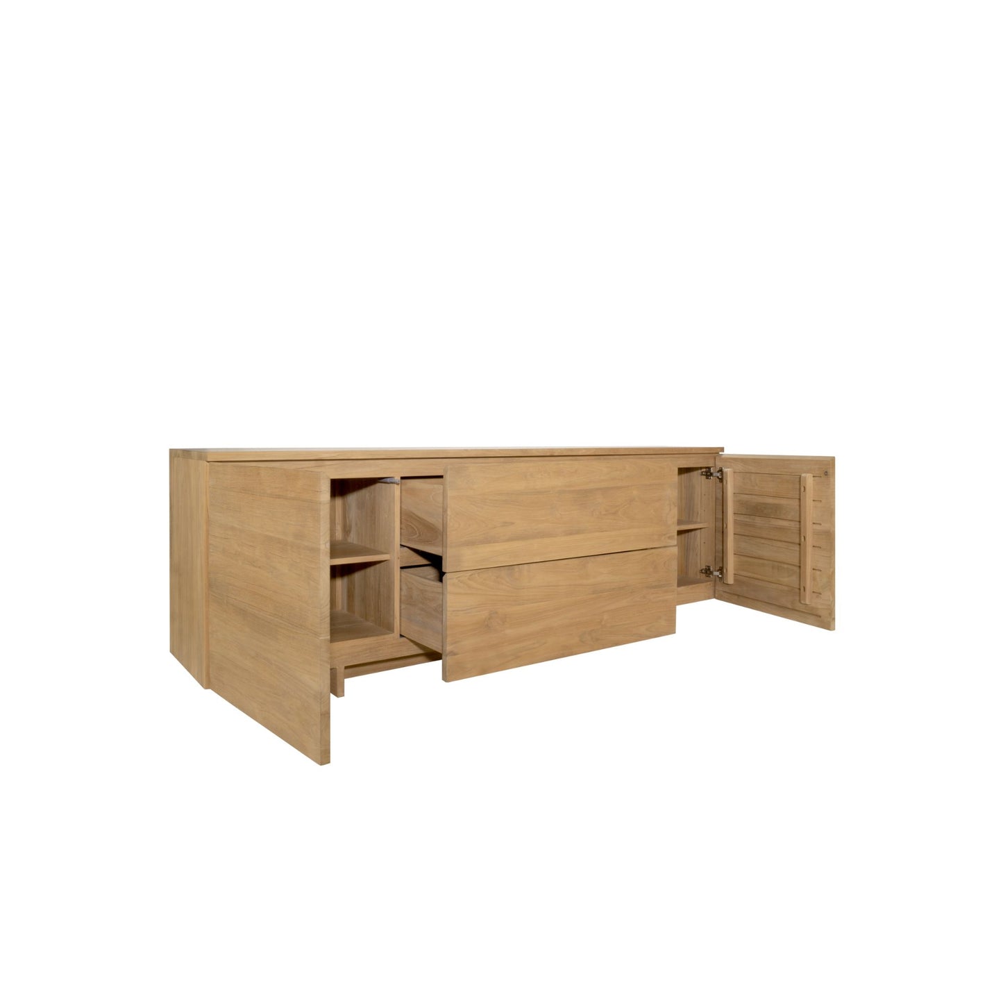 TRE020_1 Oak sideboard with open doors