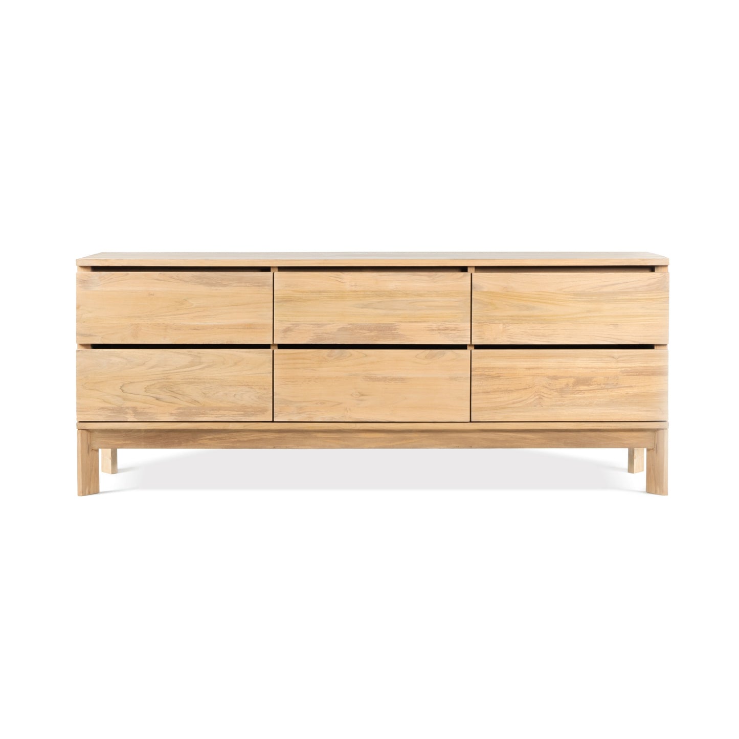 TRE021_1 Six-drawer wooden dresser
