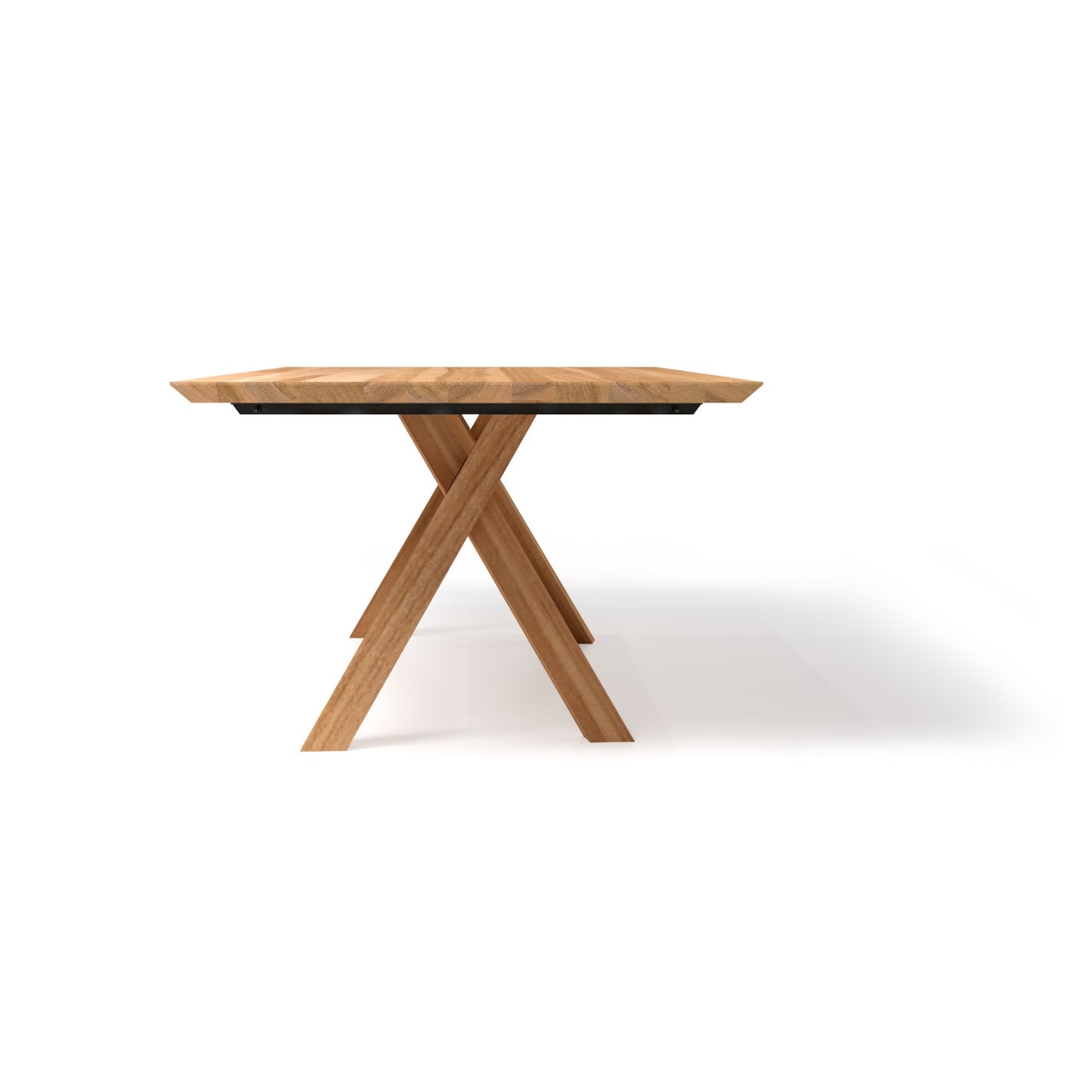 TRE024_2 wooden table with crossed legs