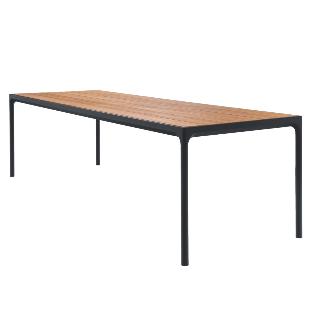Modern outdoor dining table design.