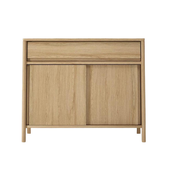 asasa oak cabinet with sliding doors