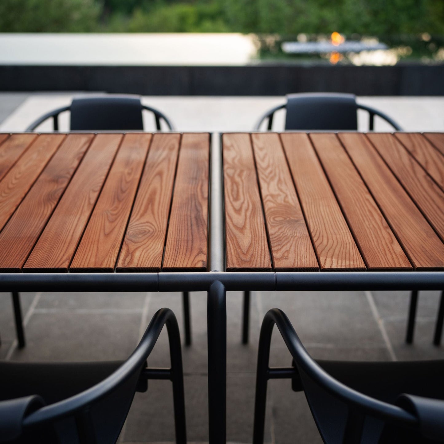 Wooden table with chairs
